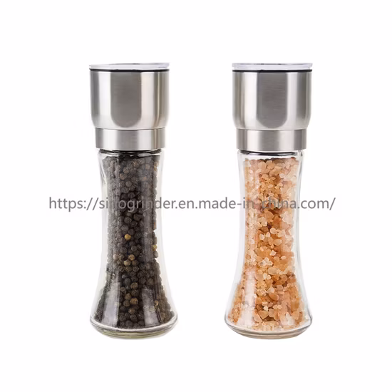조절식 소금 & 후추 그라인더 180ml 스테인리스 스틸 & ABS & 구리 내부 나사