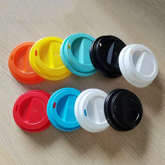 일회용 플라스틱 PS PP 뚜껑 60mm 80mm 90mm 4oz 8oz 12oz 16oz 커피컵용 맞춤 로고 인쇄 컵 뚜껑
