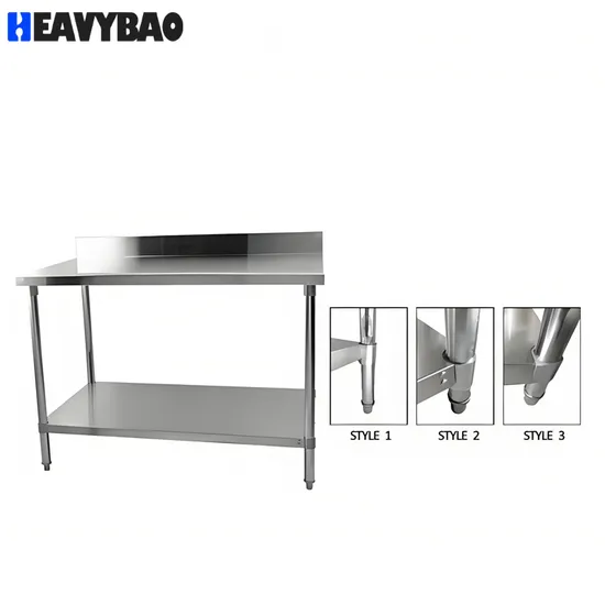 Heavybao 중국 공장 호텔 케이터링 장비 주방 스테인리스 스틸 작업대