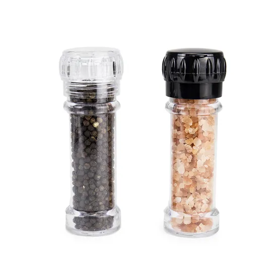 100ml 핸드 키친 플라스틱 스파이스 수동 상업용 소금 후추 분쇄기