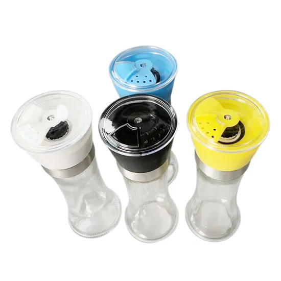 최고 판매 블랙 세라믹 탑 소금 및 후추 그라인더 세트