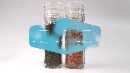 세라믹 소재 분쇄기 플라스틱 병 수동 소금 및 후추 분쇄기