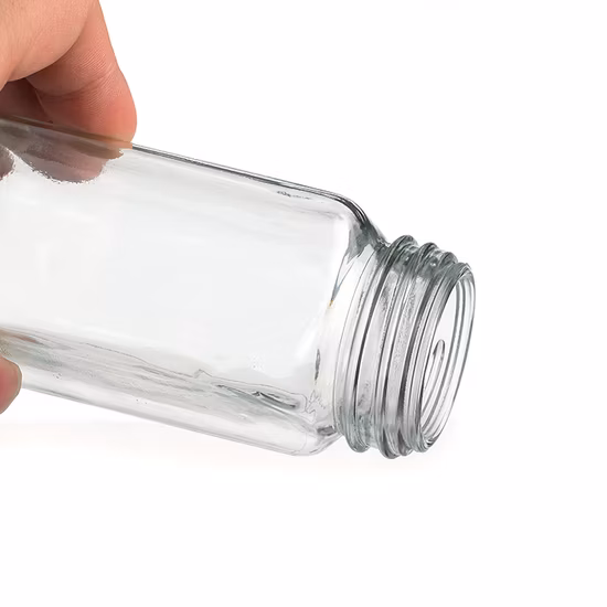 대나무 뚜껑이 달린 편리한 100ml 유리 양념병(조미료 보관용)